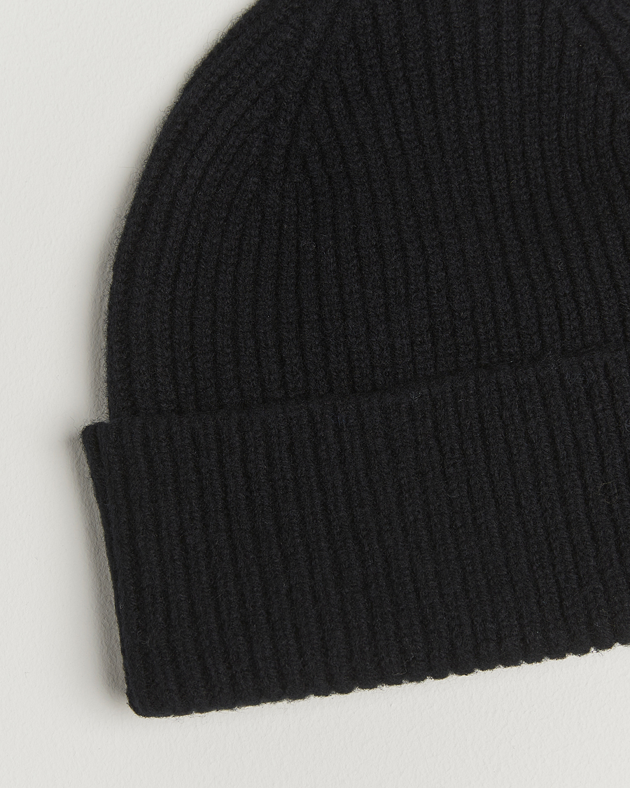Uomini | Berretti | Robert Mackie | Clyde Lambswool Beanie Black