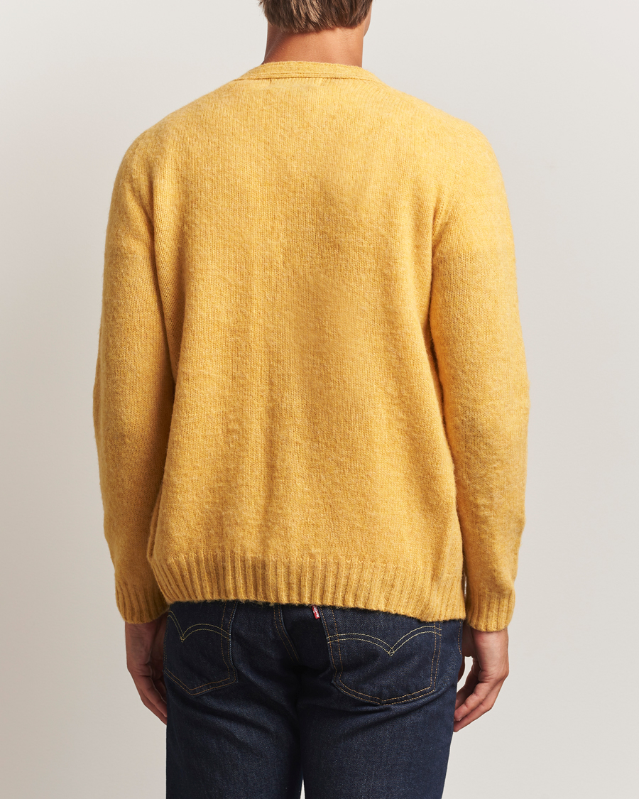 Uomini | Maglieria | Harley Of Scotland | Brushed Supersoft Lambswool Cardigan Nectar