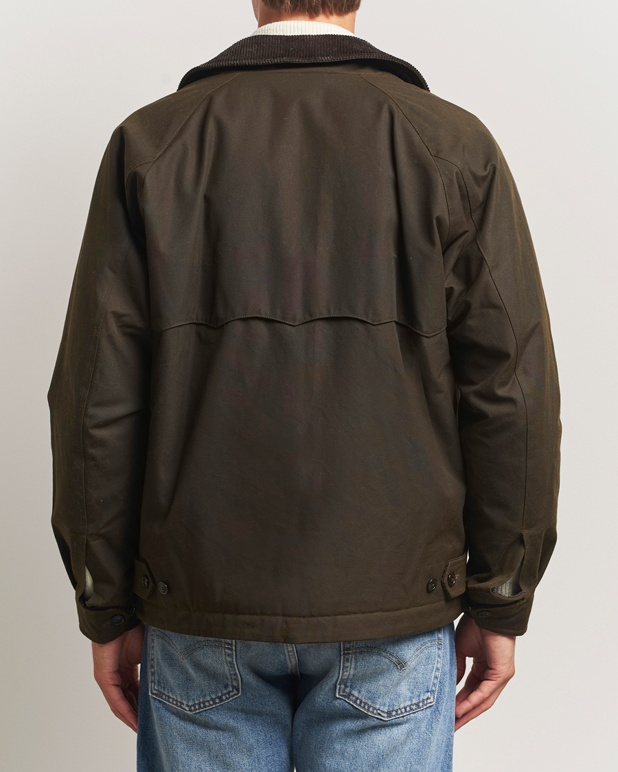 Uomini | Giacche | Baracuta | Waxed Sherling Lined Deck Jacket Deep Moss