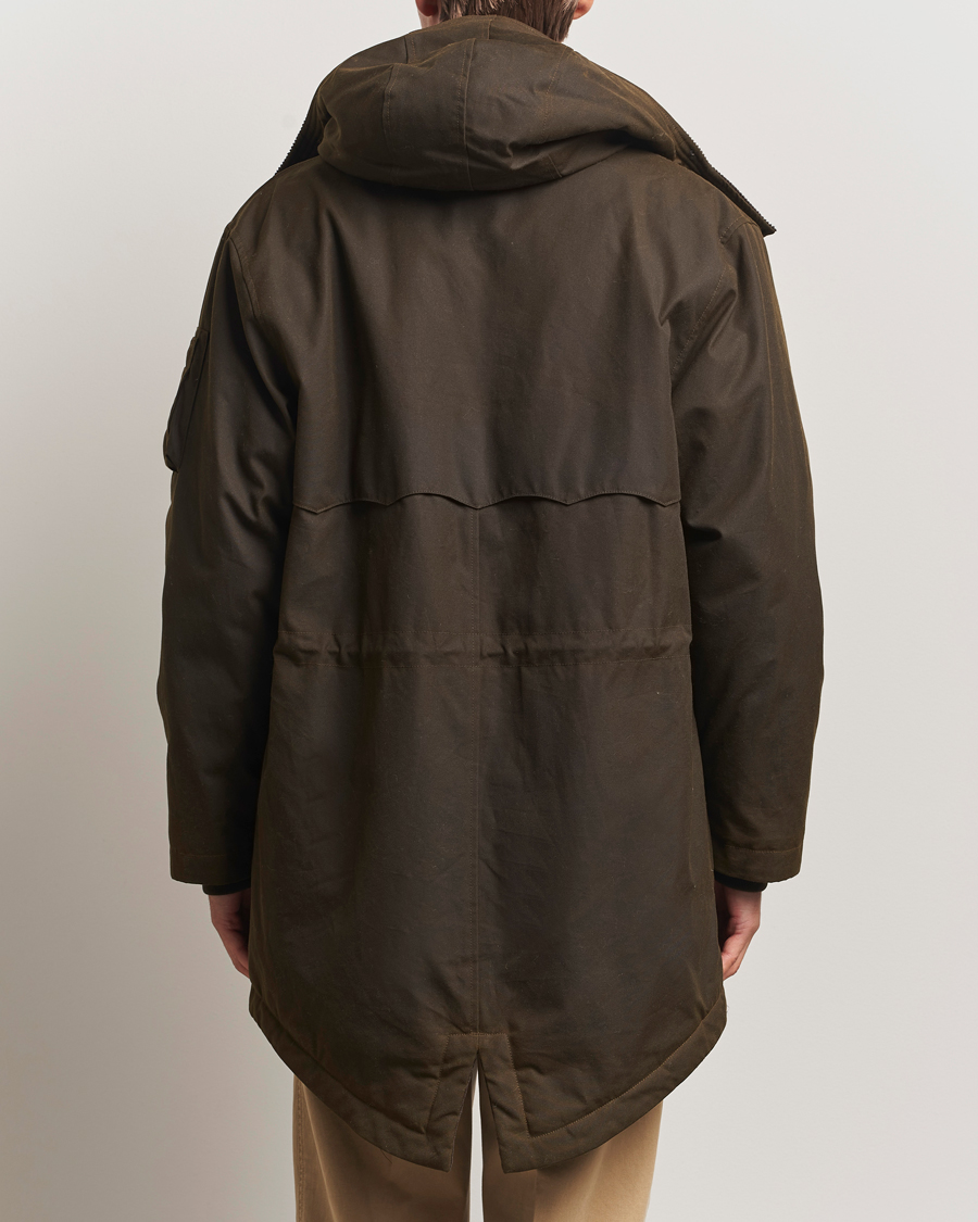 Uomini | Giacche | Baracuta | Waxed Sherling Lined Parka Deep Moss