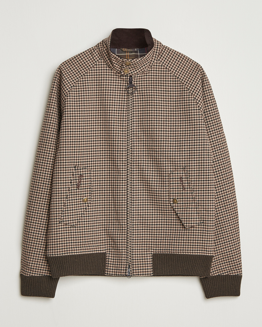 Uomini | Giacche | Baracuta | Barbour x Porton Houndstooth Jacket Brown