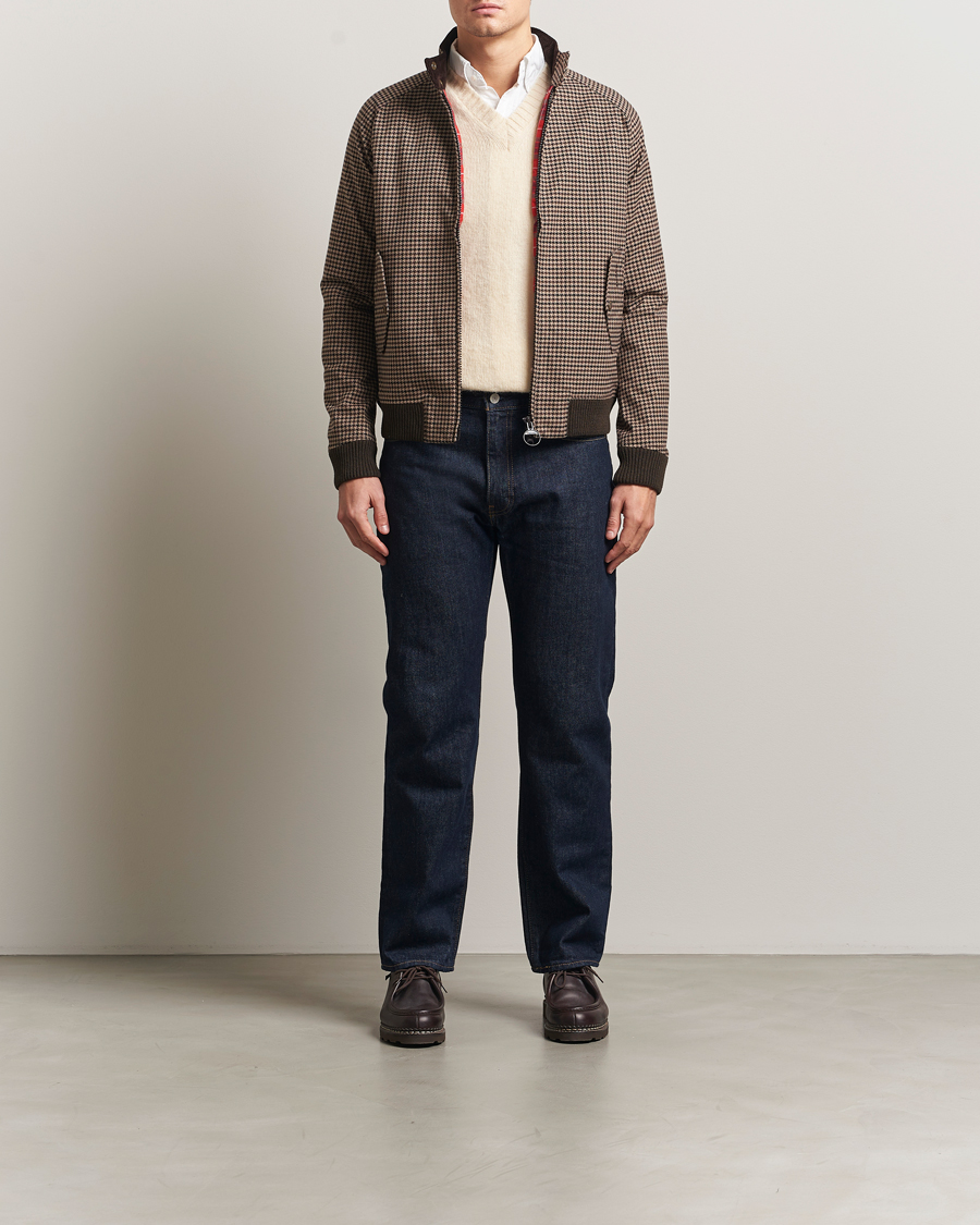 Uomini | Giacche | Baracuta | Barbour x Porton Houndstooth Jacket Brown