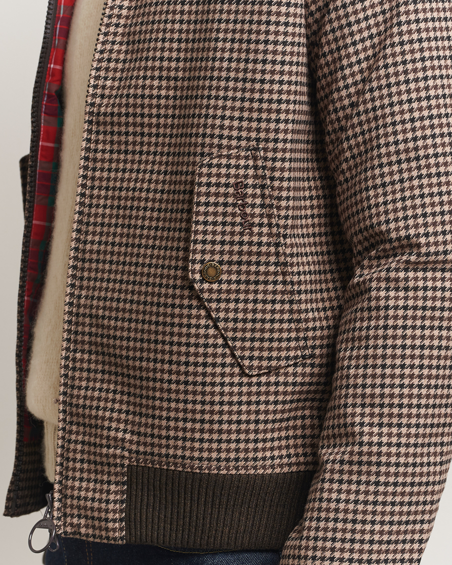 Uomini | Giacche | Baracuta | Barbour x Porton Houndstooth Jacket Brown