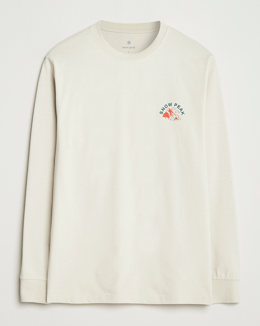 Uomini | T-shirt | Snow Peak | Graphic Long Sleeve T-Shirt Ivory