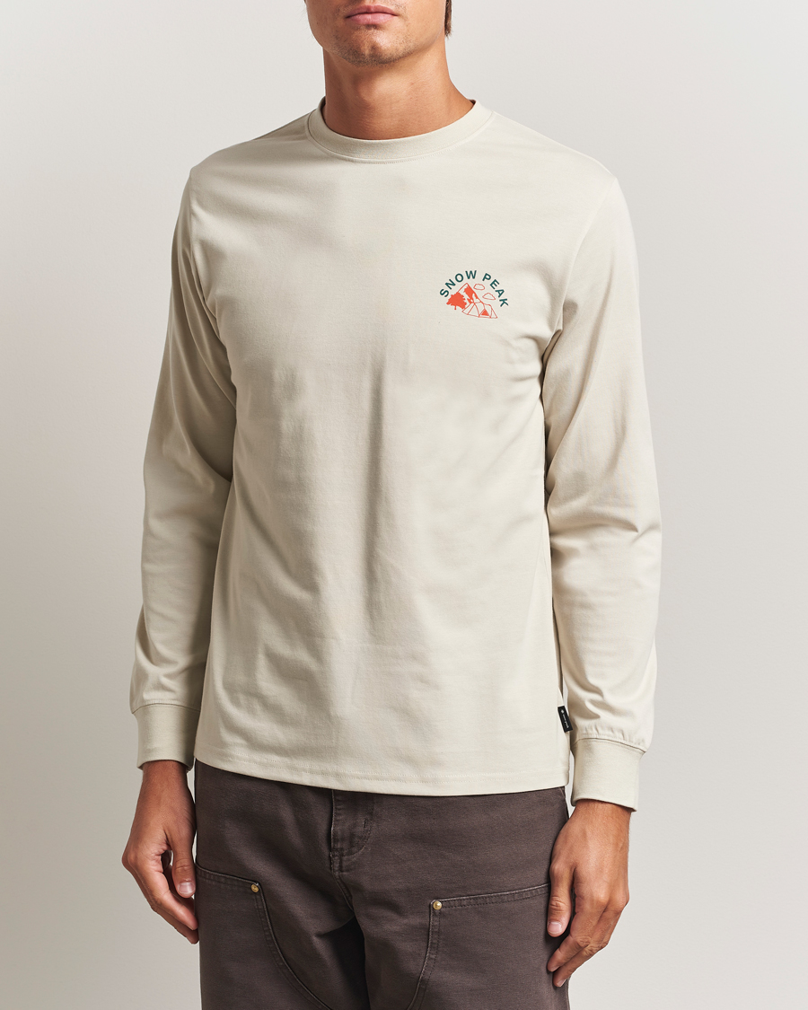 Uomini | T-shirt | Snow Peak | Graphic Long Sleeve T-Shirt Ivory