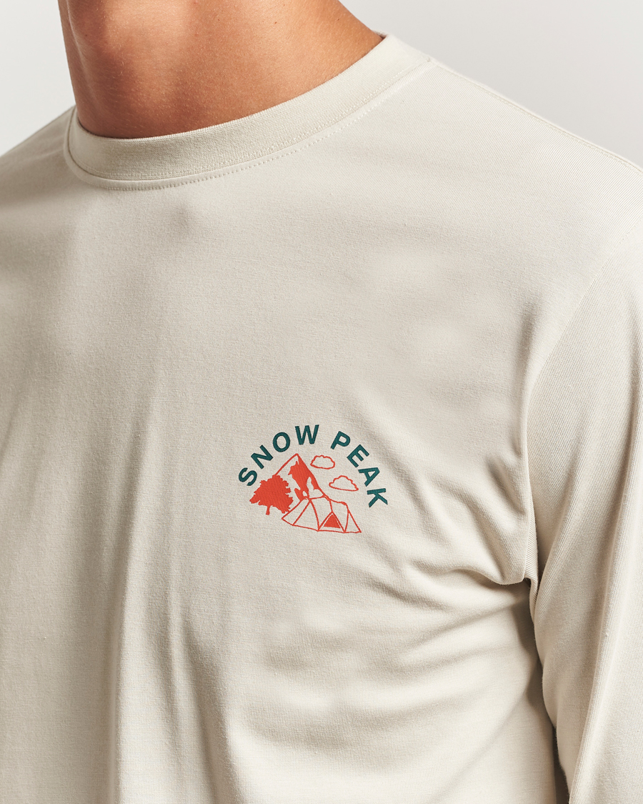 Uomini | T-shirt | Snow Peak | Graphic Long Sleeve T-Shirt Ivory