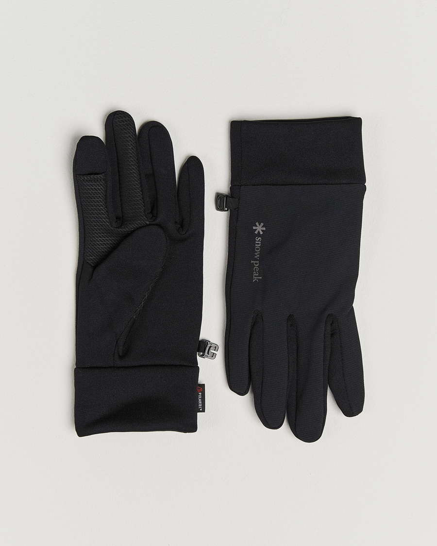 Uomini | Guanti | Snow Peak | Polartec Stretch Gloves Black
