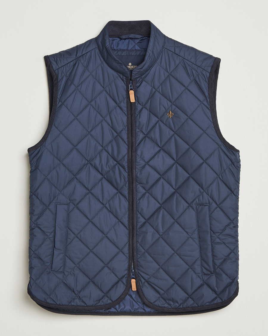 Uomini | Gilet | Morris | Teddy Quilted Vest Navy