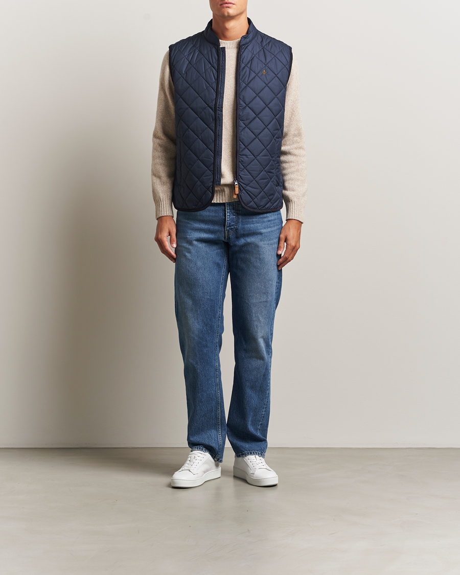 Uomini | Gilet | Morris | Teddy Quilted Vest Navy