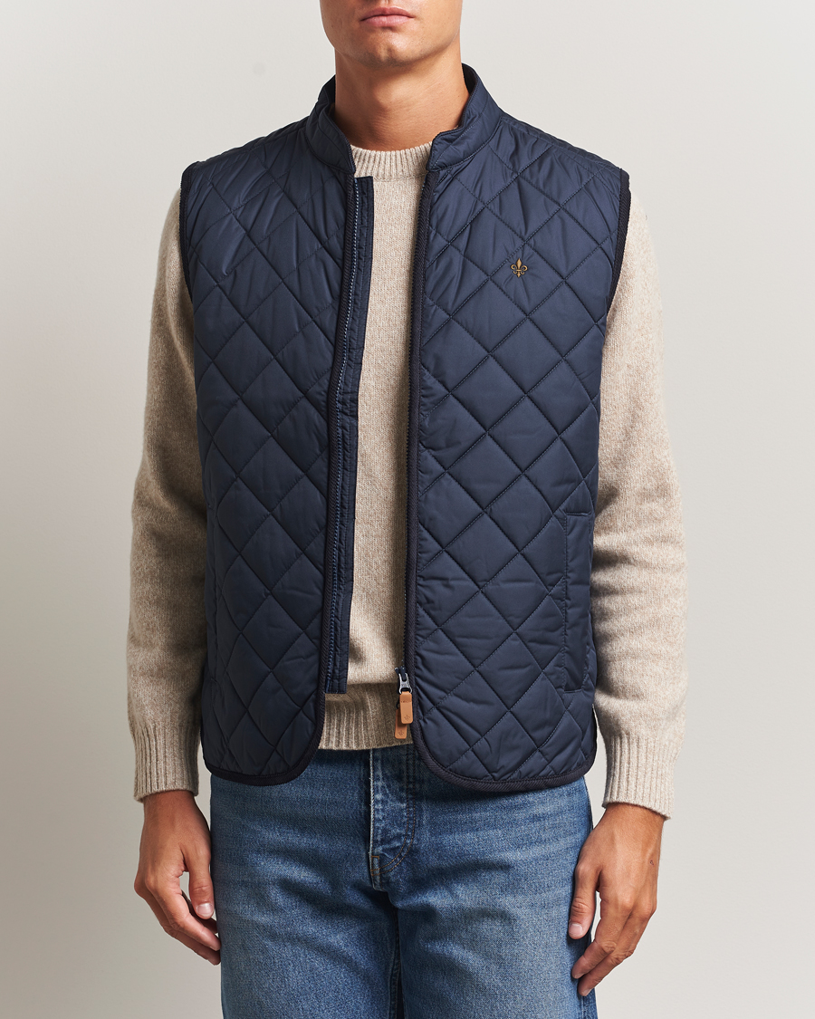 Uomini | Gilet | Morris | Teddy Quilted Vest Navy