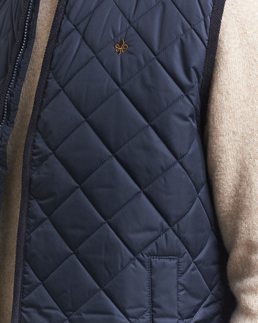 Uomini | Gilet | Morris | Teddy Quilted Vest Navy