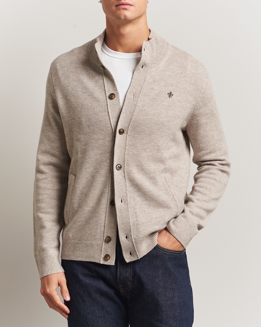 Uomini | Maglieria | Morris | Hertford Button Cardigan Khaki