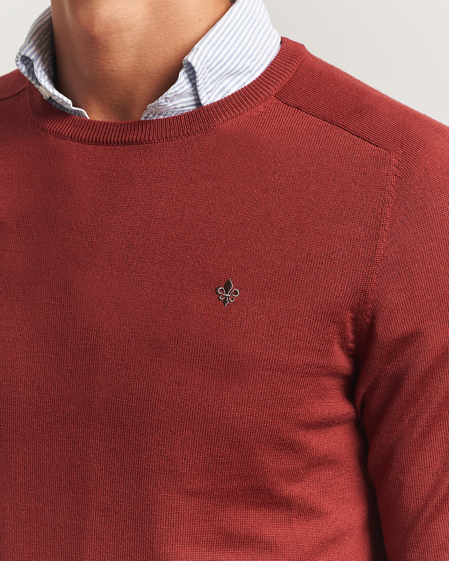 Uomini | Maglieria | Morris | Merino O-Neck Red