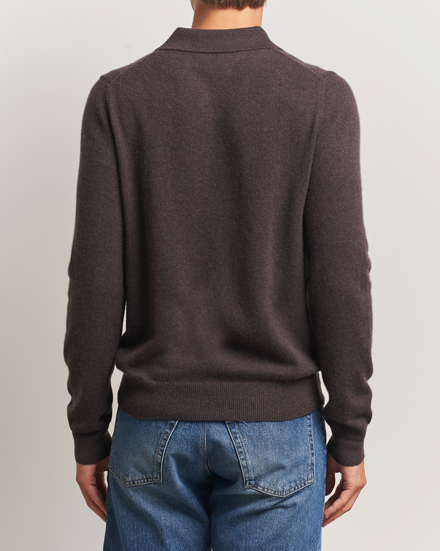 Uomini | Maglieria | Morris | Cashmere Polo Neck Brown