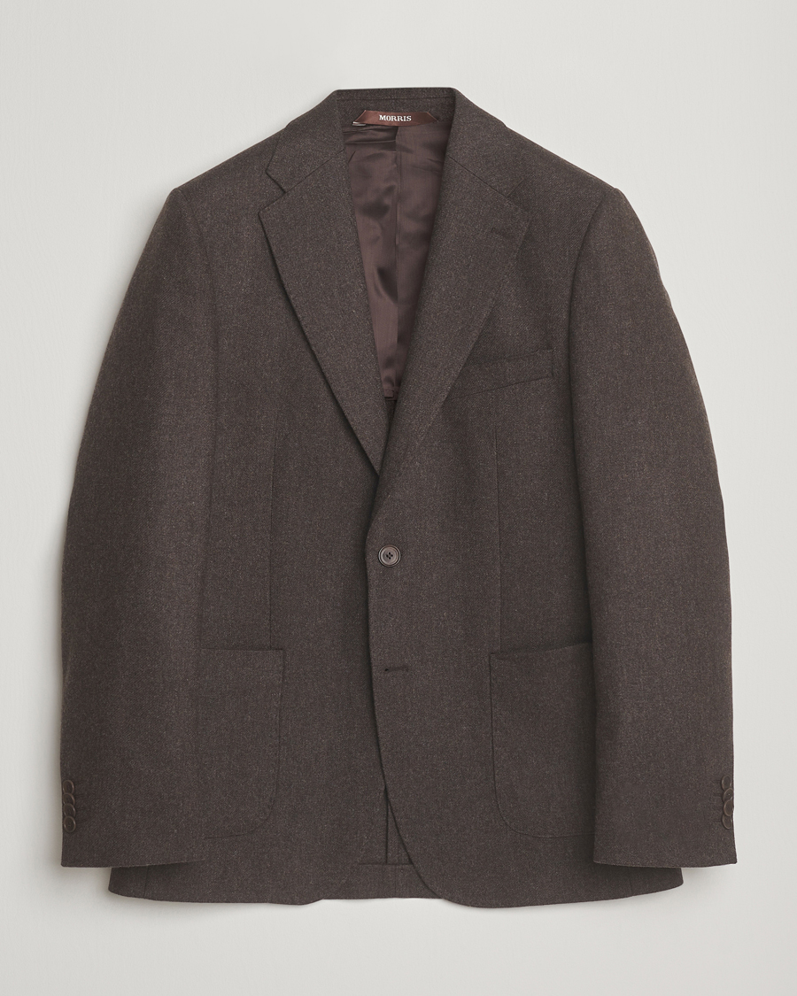 Uomini | Blazers | Morris | Flannel Wool Blazer Brown
