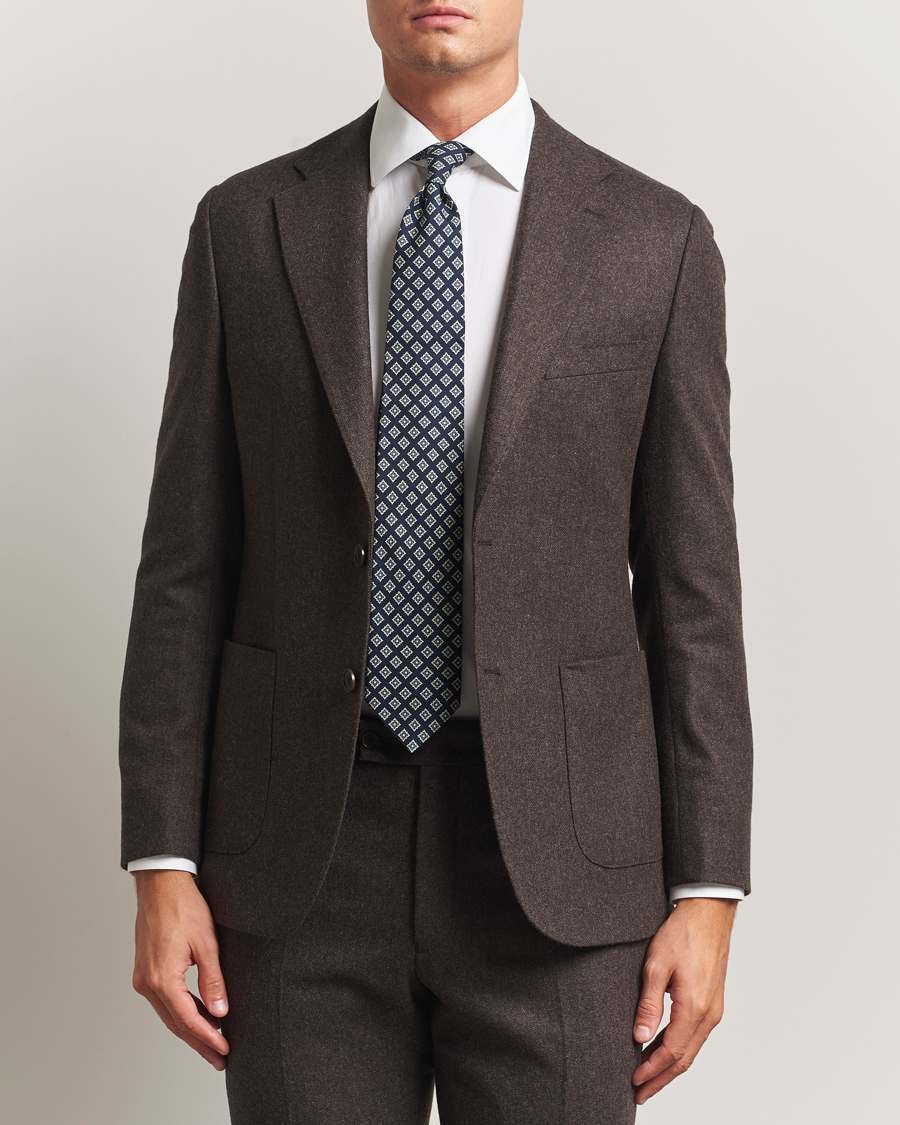 Uomini | Blazers | Morris | Flannel Wool Blazer Brown
