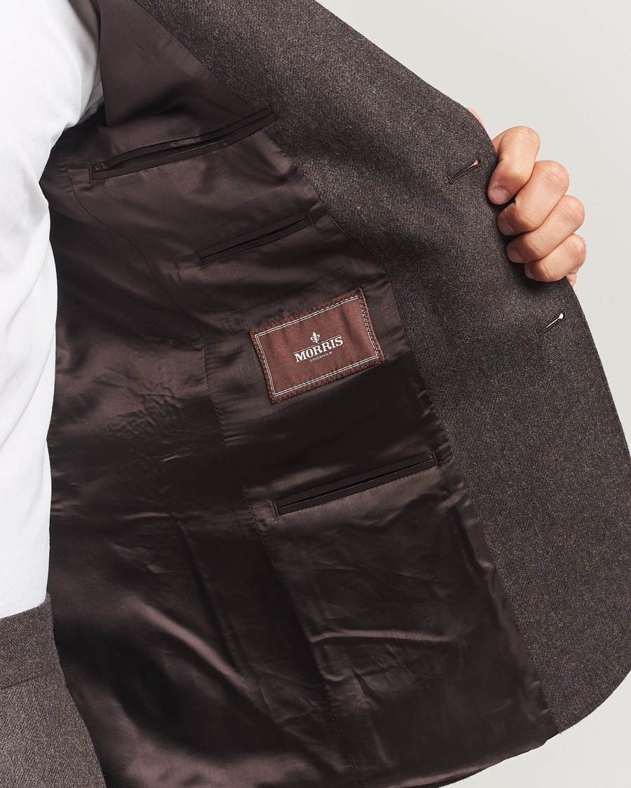 Uomini | Blazers | Morris | Flannel Wool Blazer Brown