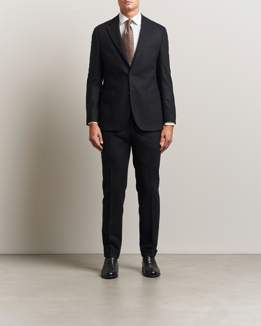 Uomini | Blazers | Morris | Flannel Wool Blazer Black