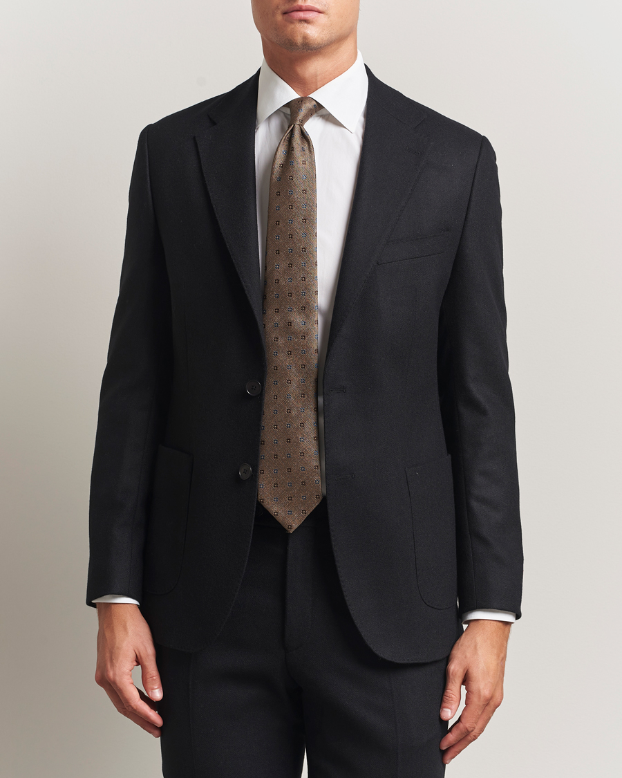 Uomini | Blazers | Morris | Flannel Wool Blazer Black