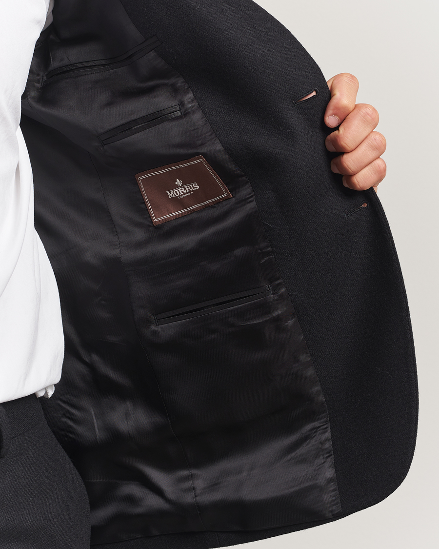 Uomini | Blazers | Morris | Flannel Wool Blazer Black