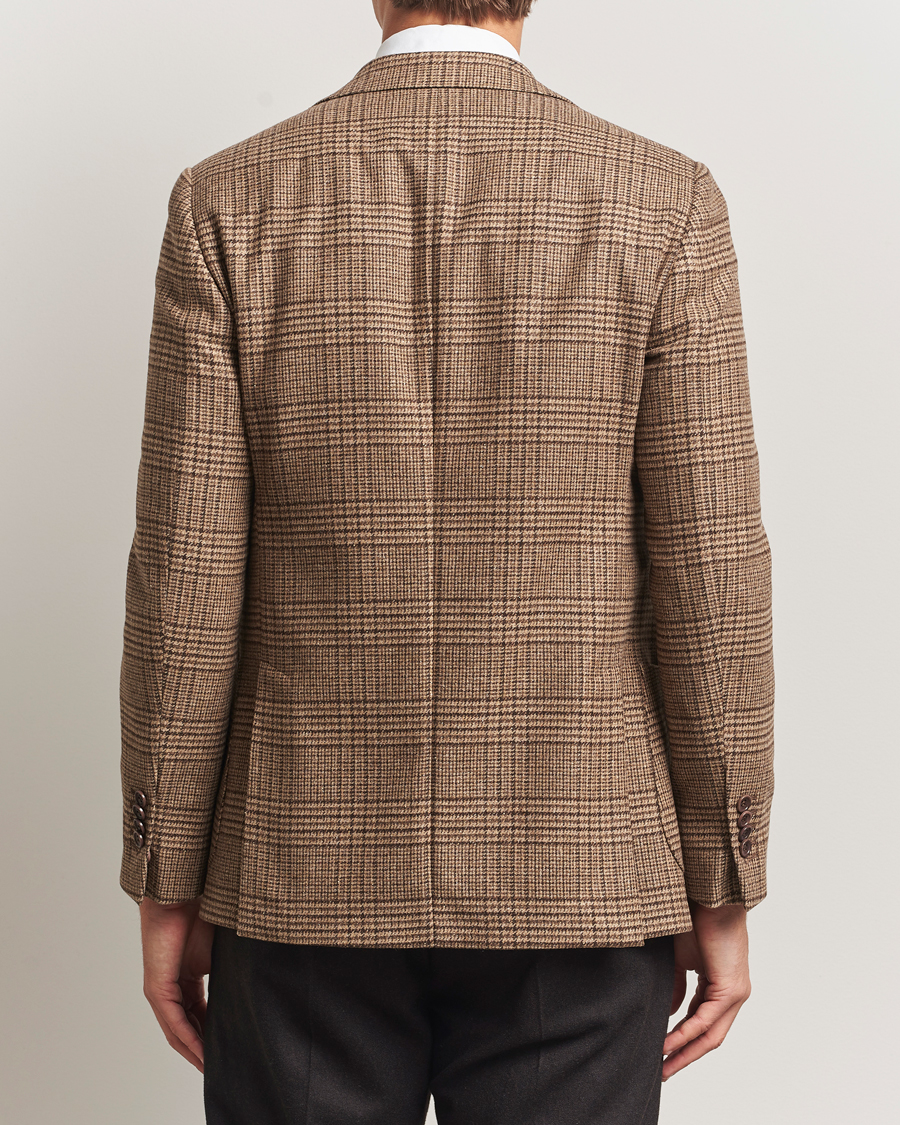 Uomini | Blazers | Morris | Wool Silk Houndstooth Blazer Brown