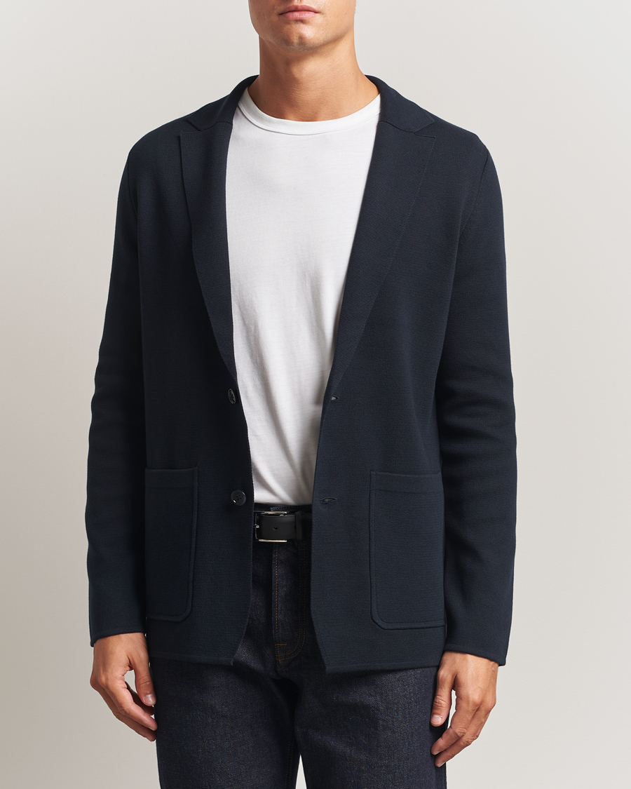 Uomini | Blazers | Morris | Jake Knitted Blazer Old Blue