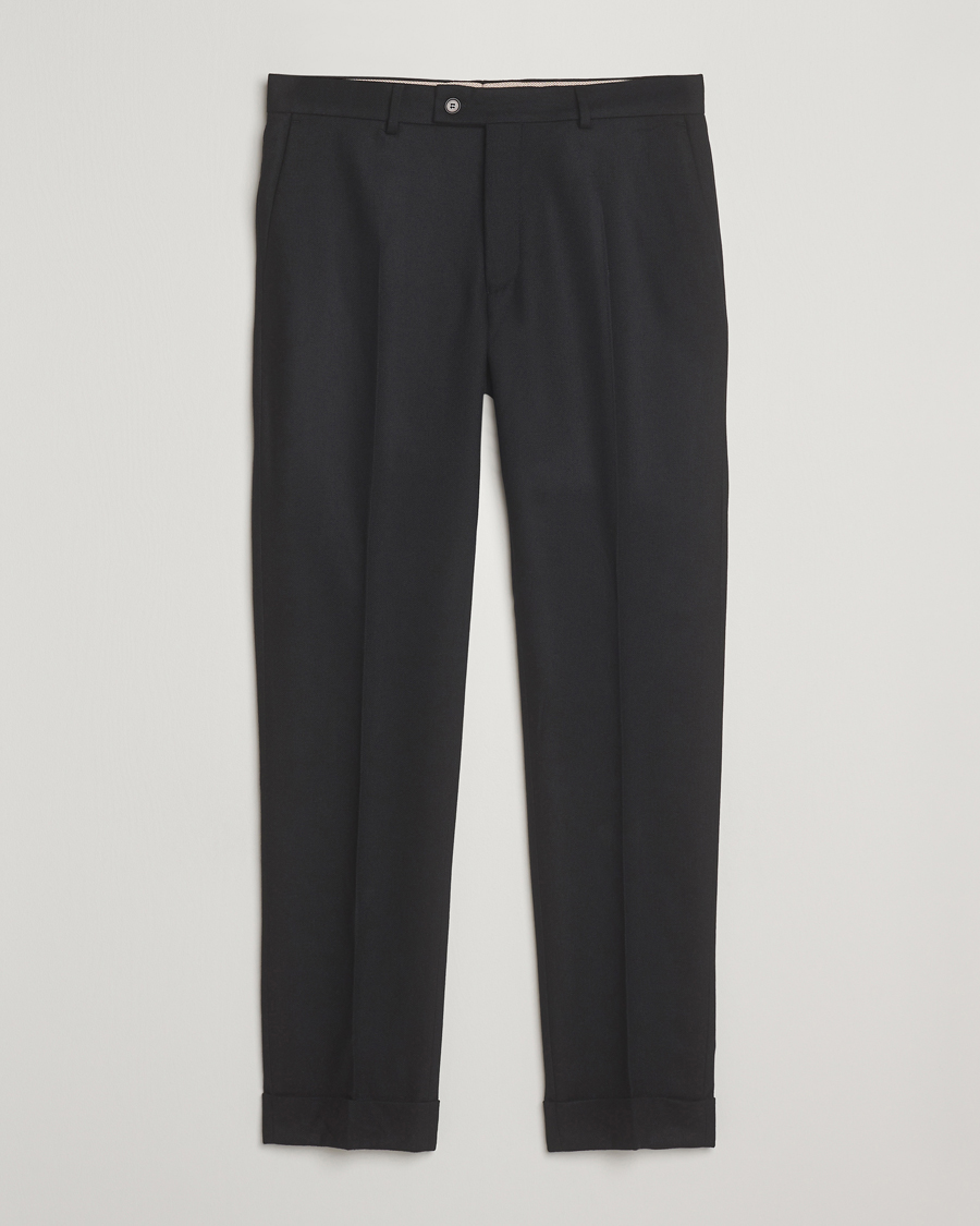 Uomini | Pantaloni | Morris | Jack Flannel Trousers Black