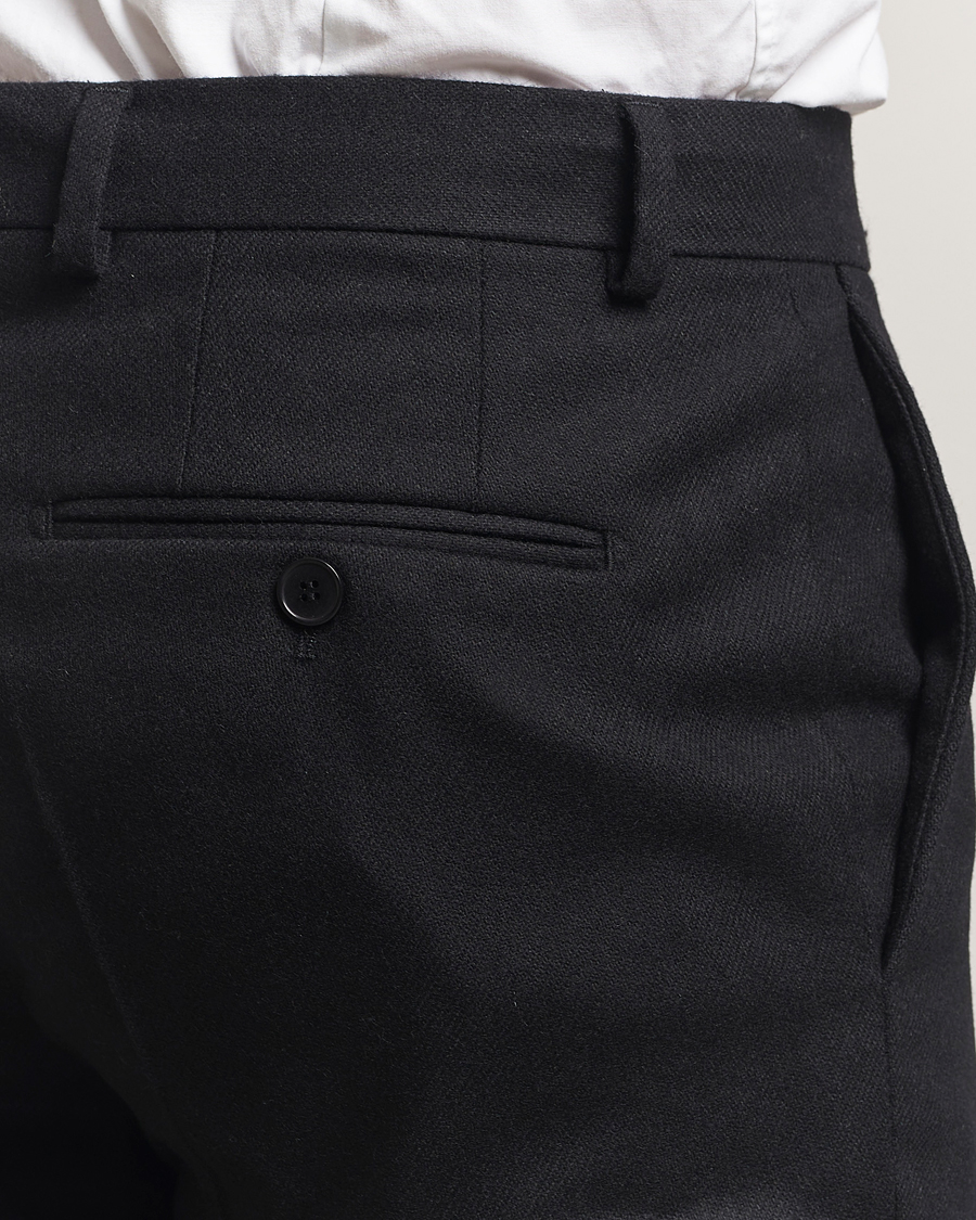 Uomini | Pantaloni | Morris | Jack Flannel Trousers Black