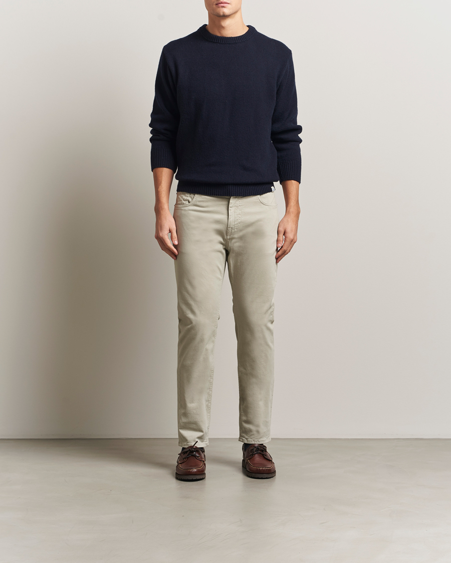 Uomini | Pantaloni | Morris | James Brushed 5-Pocket Pants Khaki