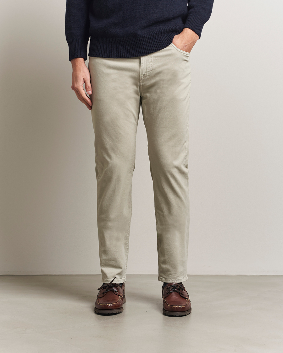 Uomini | Pantaloni | Morris | James Brushed 5-Pocket Pants Khaki