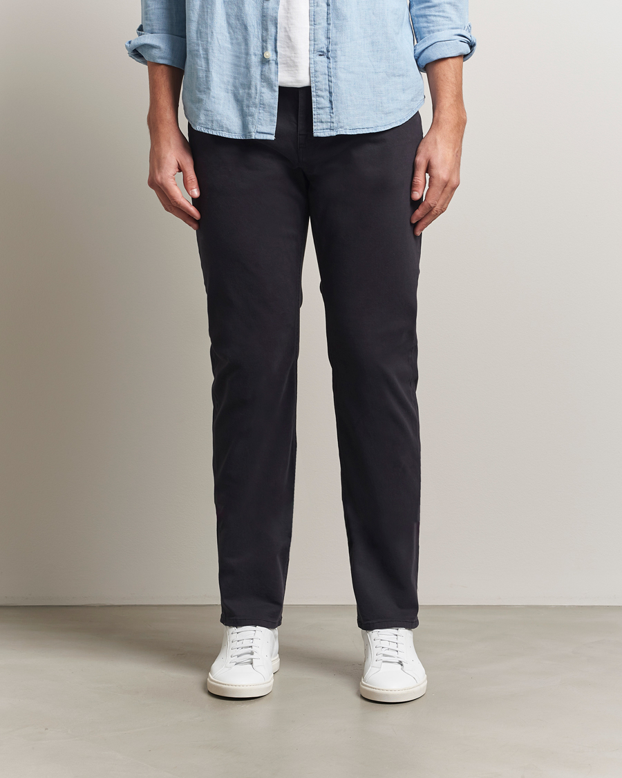 Uomini | Pantaloni | Morris | James Brushed 5-Pocket Pants Blue