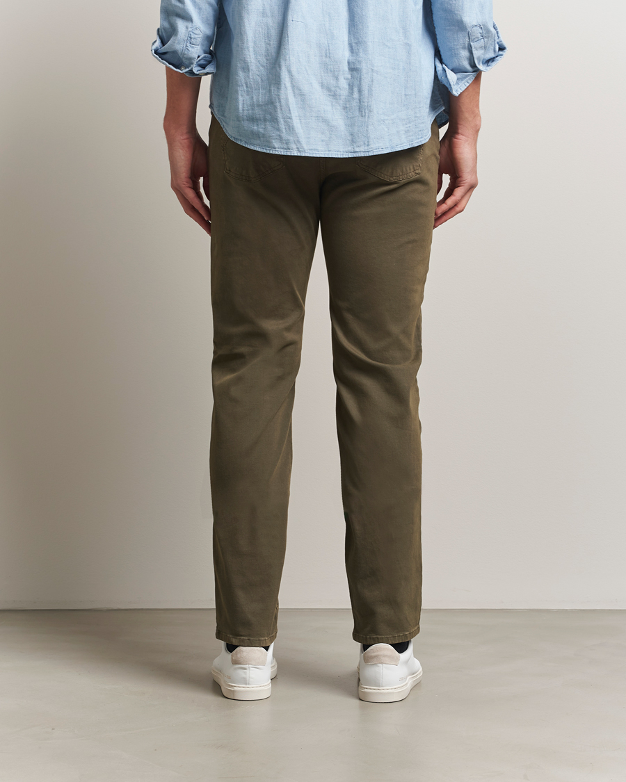 Uomini | Pantaloni | Morris | James Brushed 5-Pocket Pants Olive