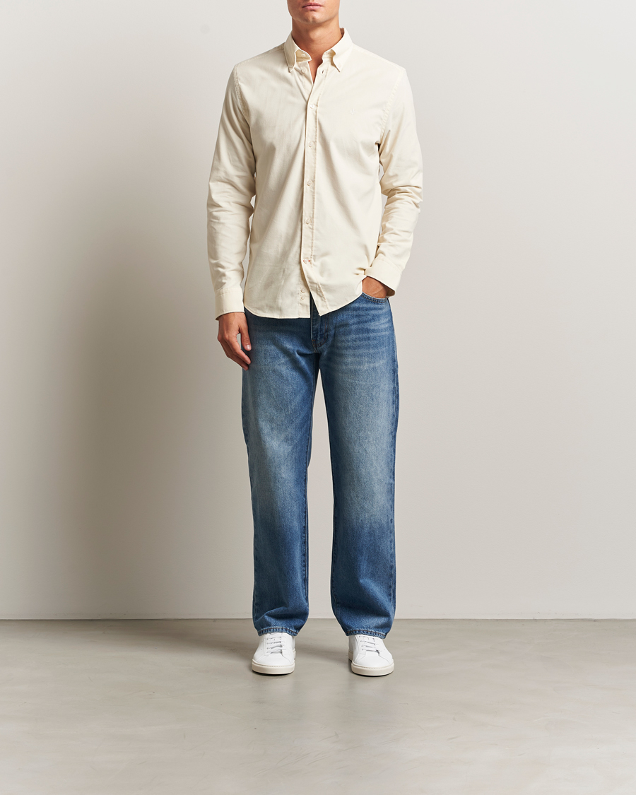 Uomini | Camicie | Morris | Douglas Corduroy Shirt Off White