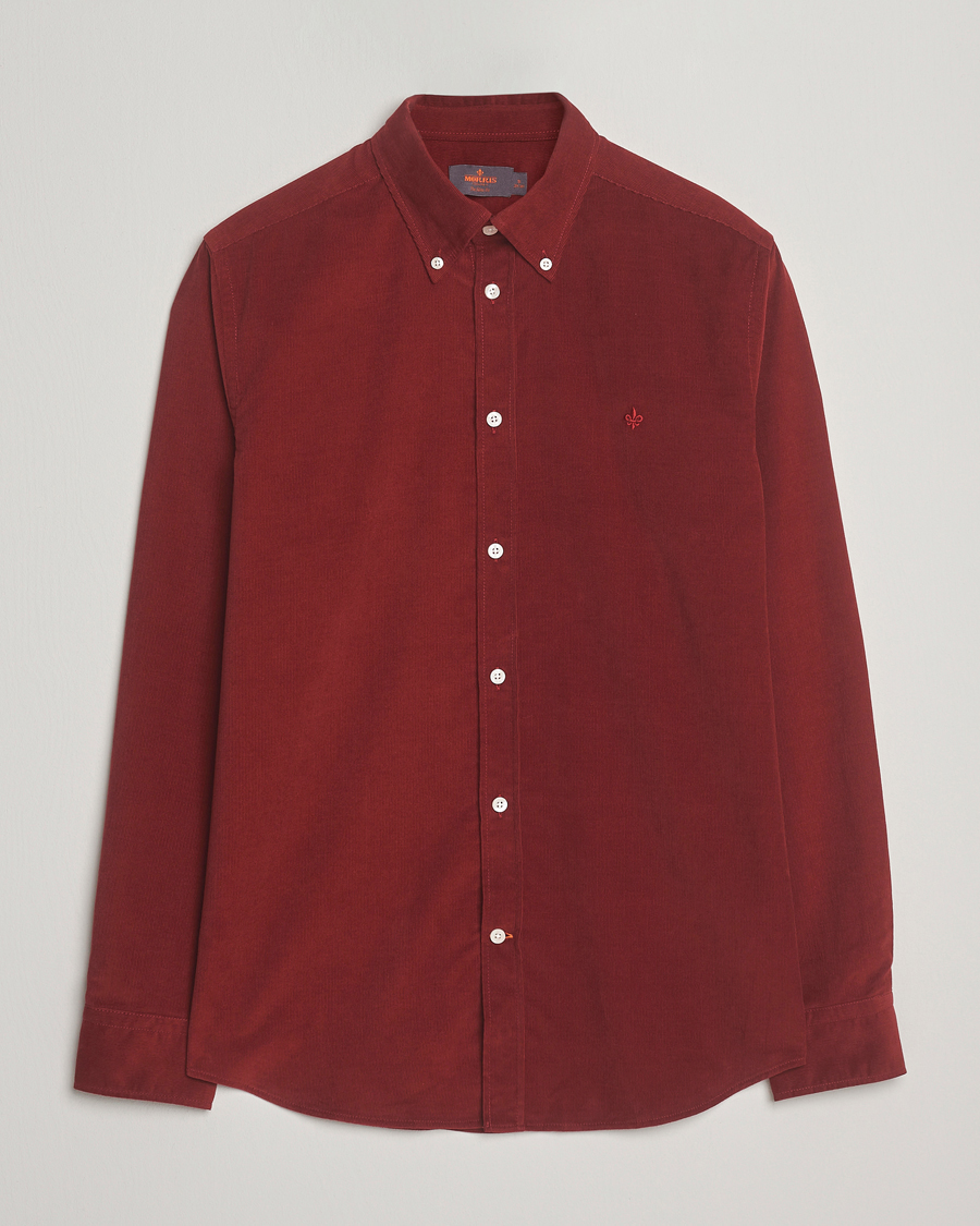 Uomini | Camicie | Morris | Douglas Corduroy Shirt Red