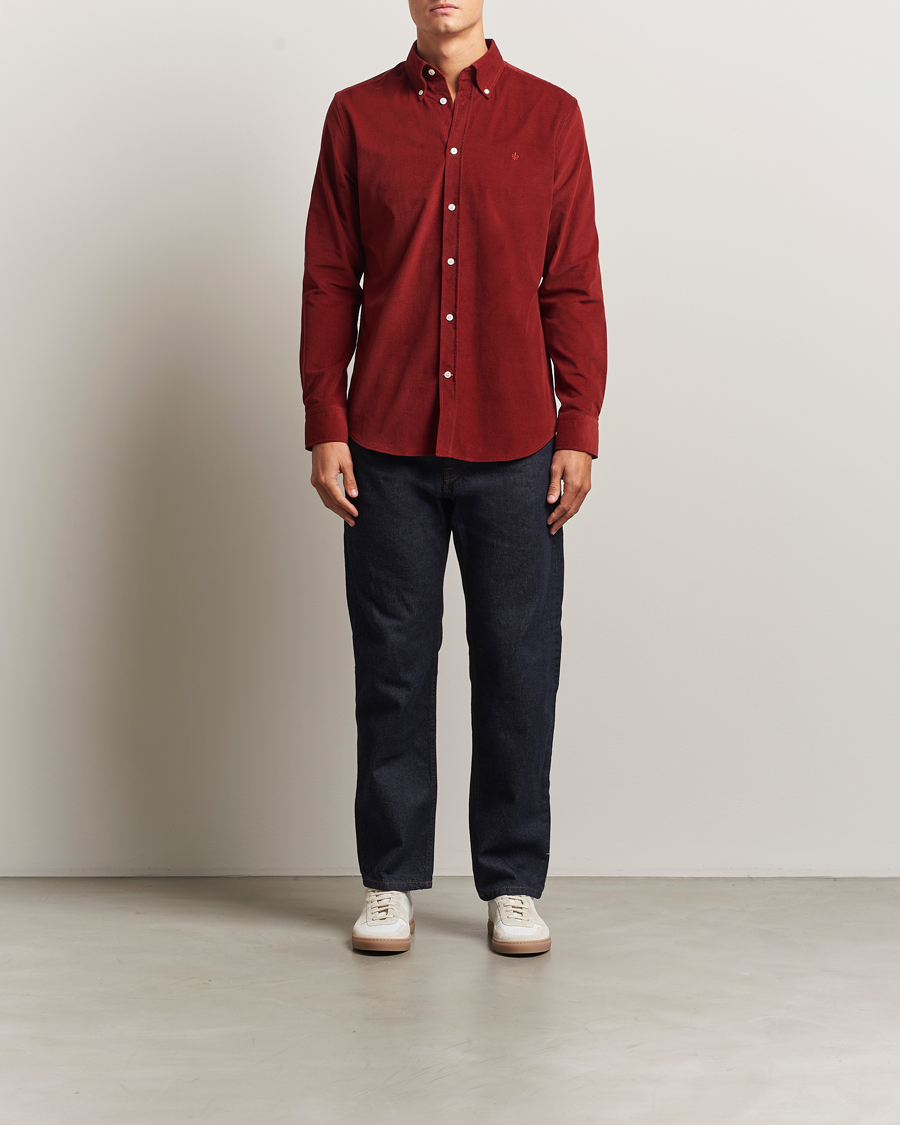 Uomini | Camicie | Morris | Douglas Corduroy Shirt Red