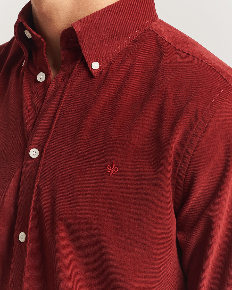 Uomini | Camicie | Morris | Douglas Corduroy Shirt Red