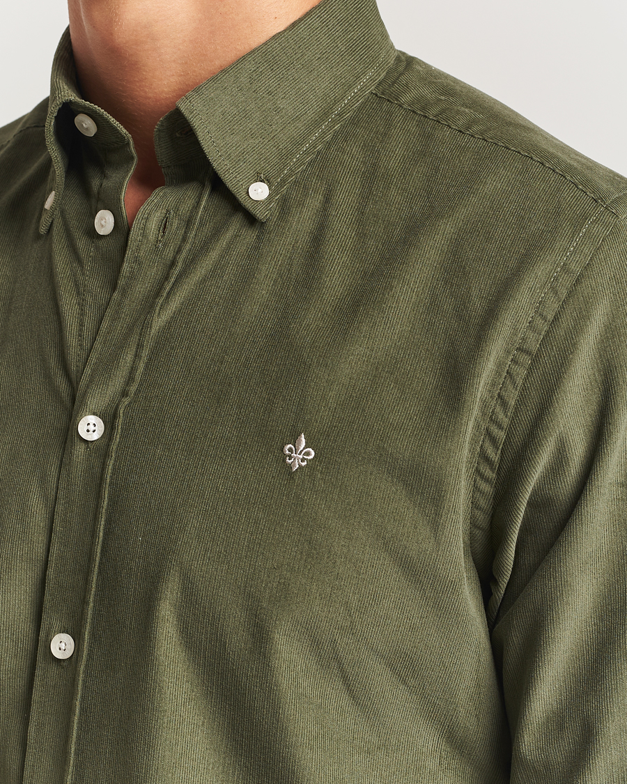 Uomini | Camicie | Morris | Douglas Corduroy Shirt Olive