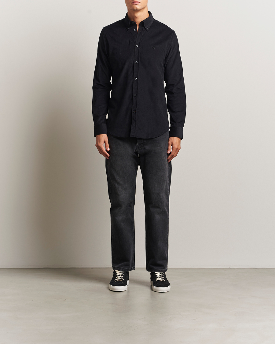 Uomini | Camicie | Morris | Douglas Corduroy Shirt Grey