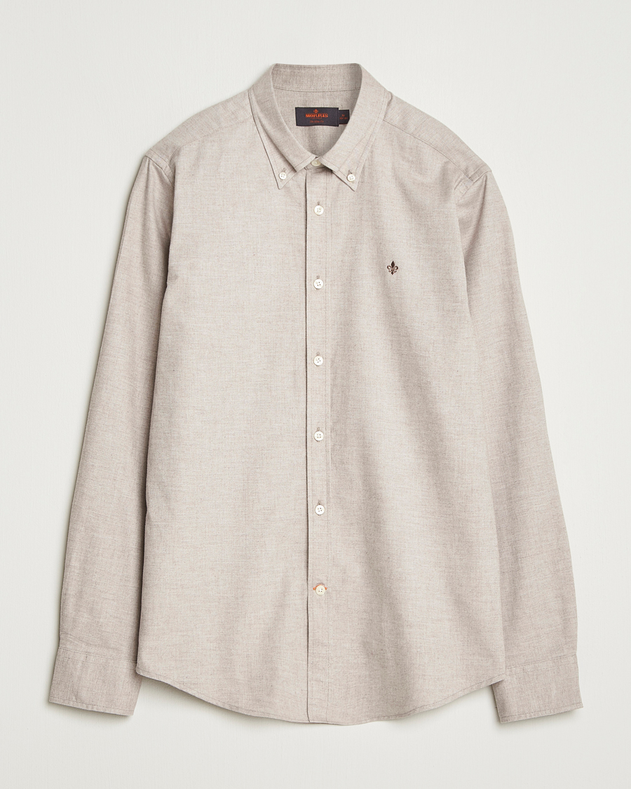 Uomini | Camicie | Morris | Watts Flannel Shirt Khaki