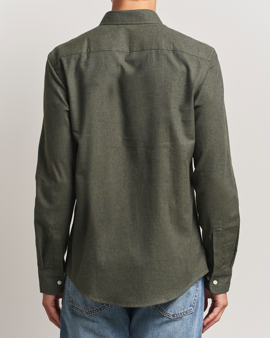 Uomini | Camicie | Morris | Watts Flannel Shirt Olive