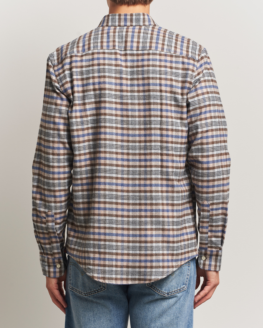 Uomini | Camicie | Morris | Flannel Check Shirt Brown