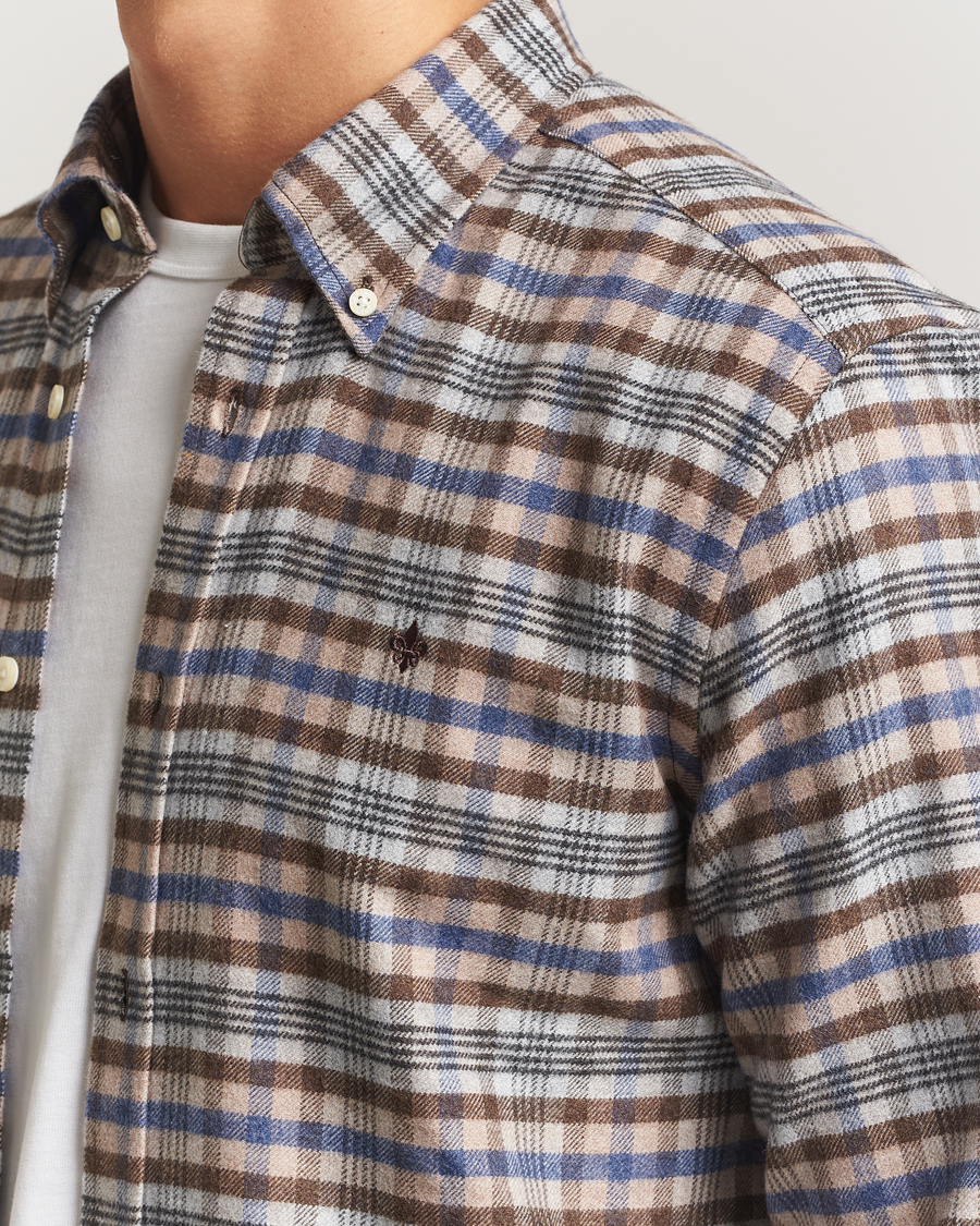 Uomini | Camicie | Morris | Flannel Check Shirt Brown