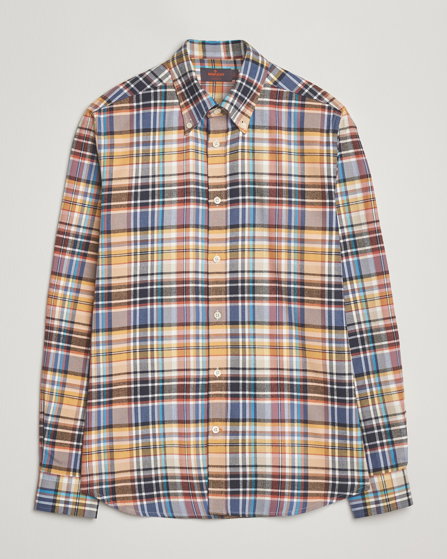 Uomini | Camicie | Morris | Happy Tartan Check Shirt Yellow