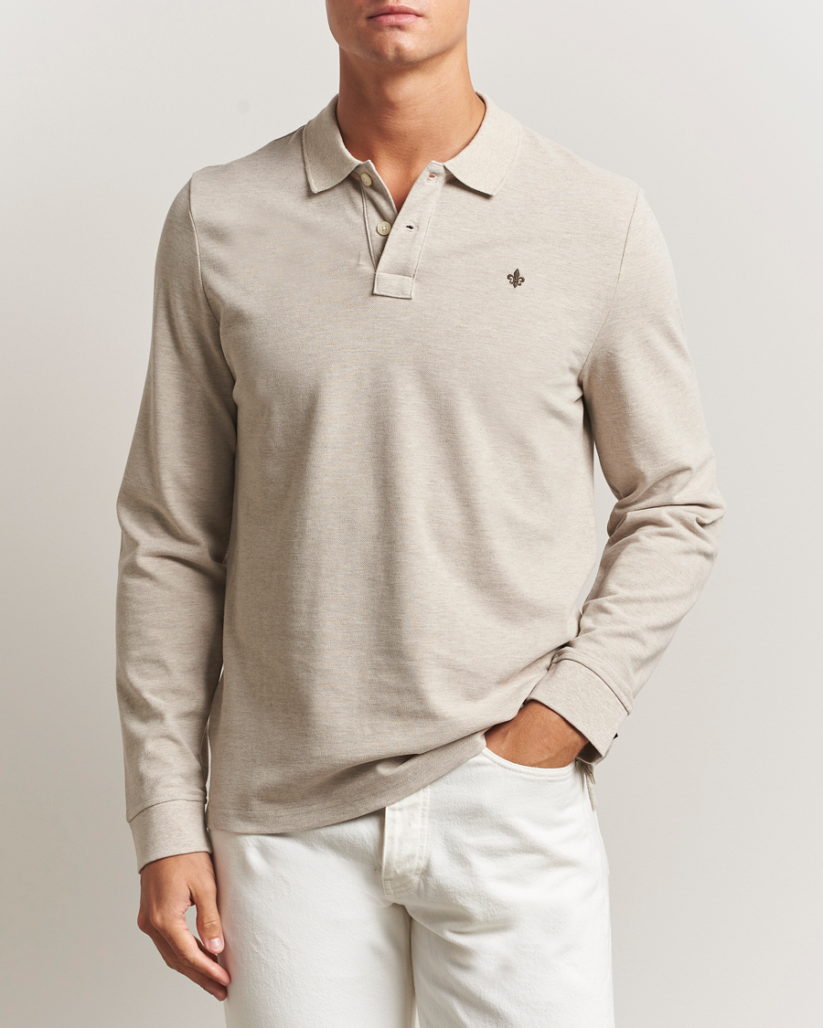 Uomini | Maglieria | Morris | Camden Long Sleeve Polo Shirt Khaki
