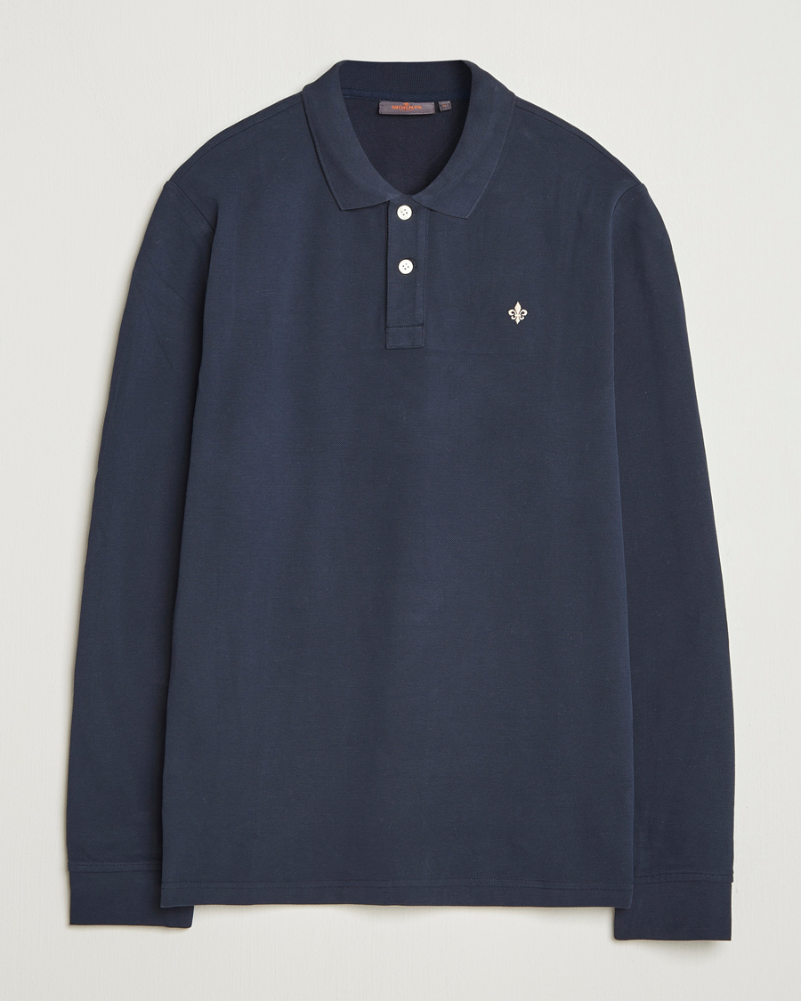 Uomini | Maglieria | Morris | Camden Long Sleeve Polo Shirt Navy