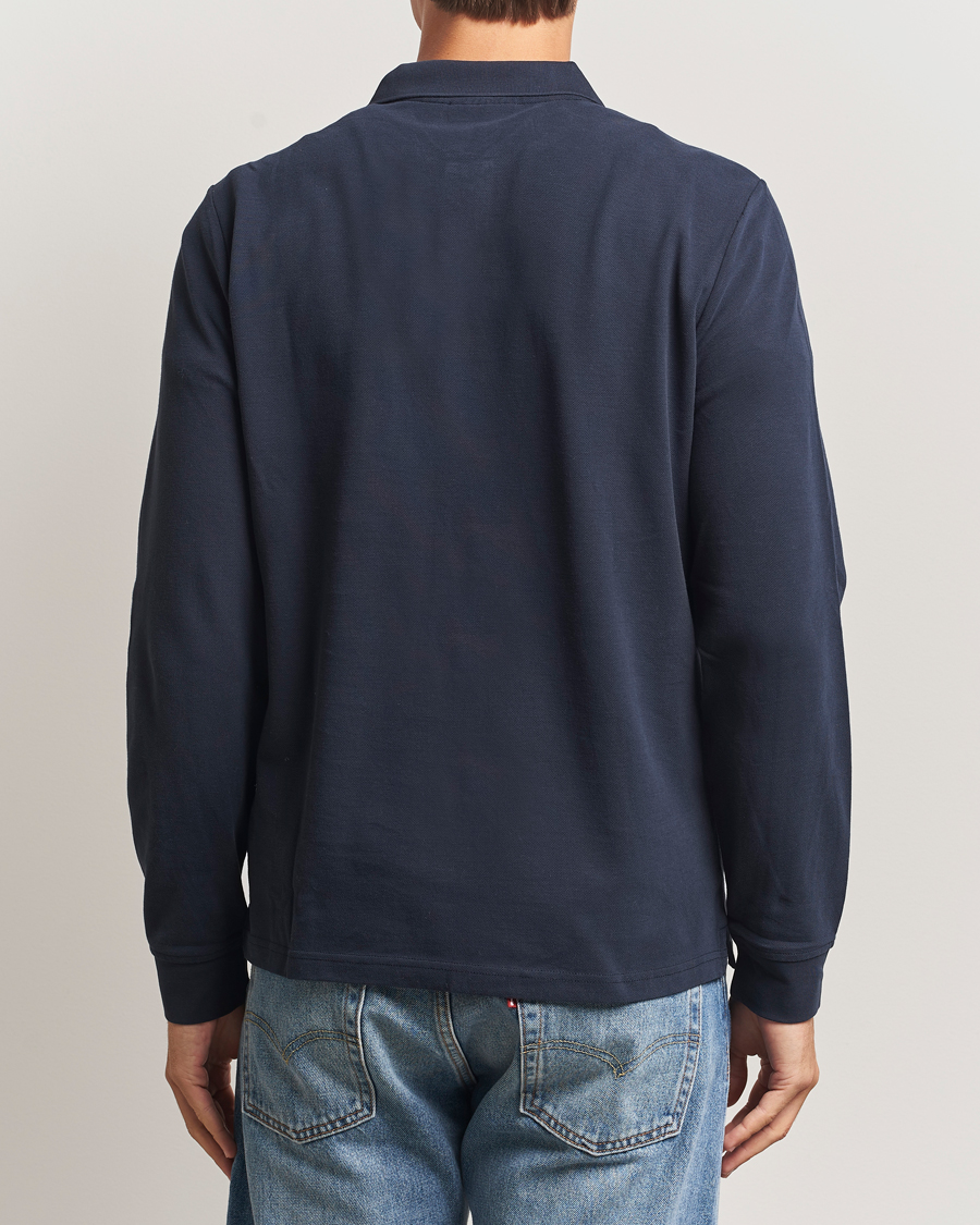 Uomini | Maglieria | Morris | Camden Long Sleeve Polo Shirt Navy