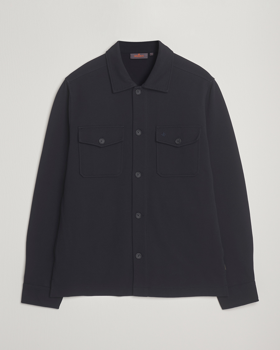 Uomini | Camicie | Morris | Andrew Jersey Overshirt Old Blue