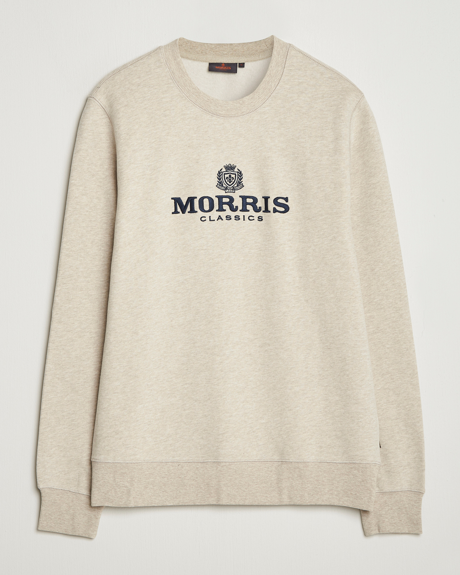 Uomini | Maglieria | Morris | Brian Logo Sweatshirt Khaki