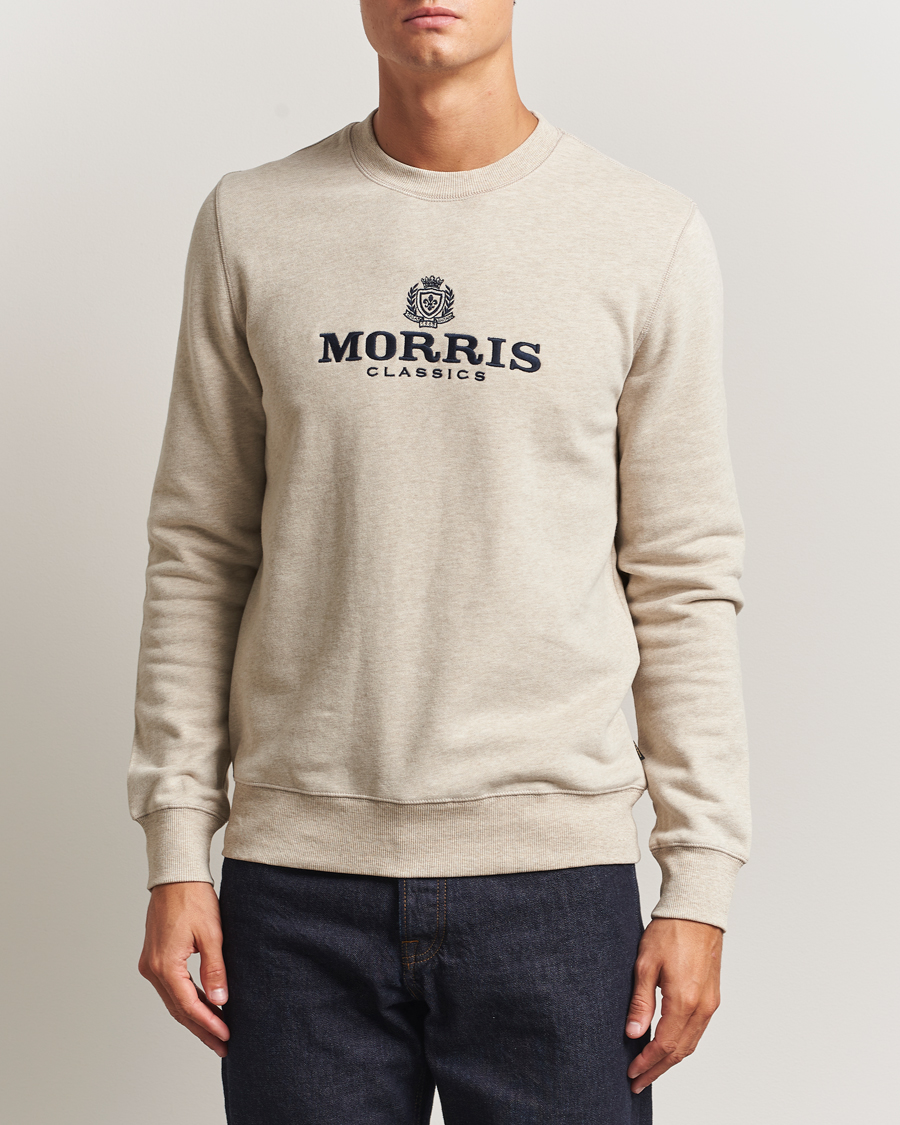 Uomini | Maglieria | Morris | Brian Logo Sweatshirt Khaki