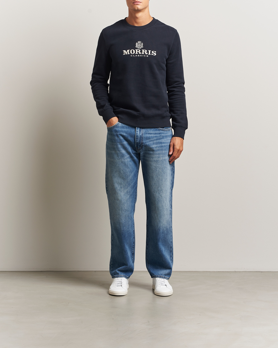 Uomini | Maglieria | Morris | Brian Sweatshirt Old Blue